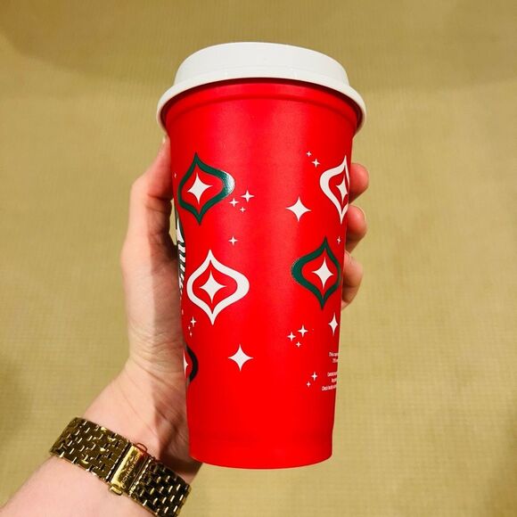 ☕️ Starbucks Holiday 2023 Reusable Coffee Cups & Lids (Set of 2) ☕️ - Picture 8 of 10
